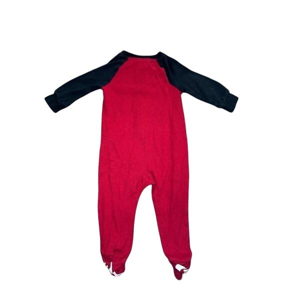 Nike Babies 6M Red, Black, White Long Sleeve Zip Up Footie - Picture 6 of 11